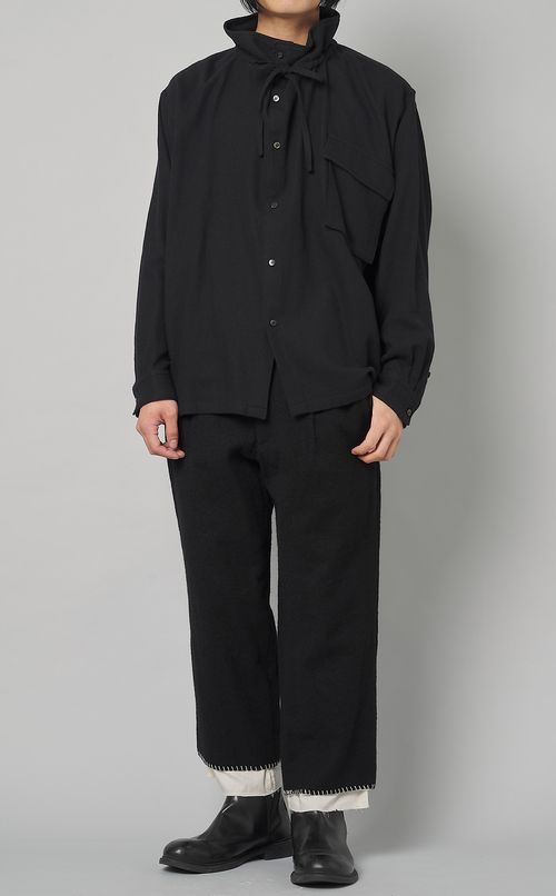 ドローストリングカラーシャツ