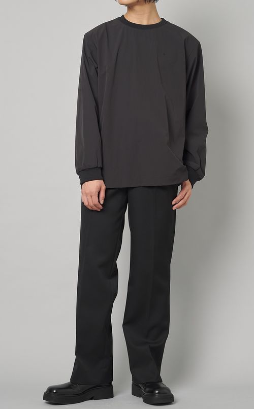 ウールギャバワイドテーラードパンツ