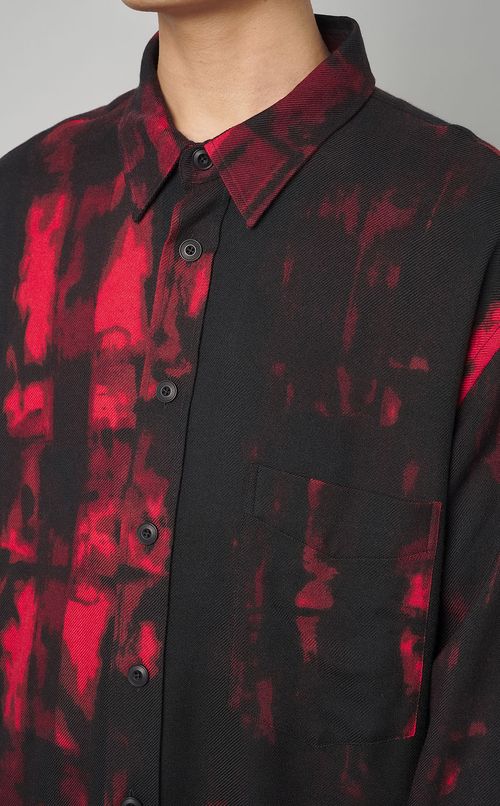 オーバーサイズウールシャツ