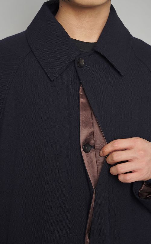 ウールラグランスリーブコート