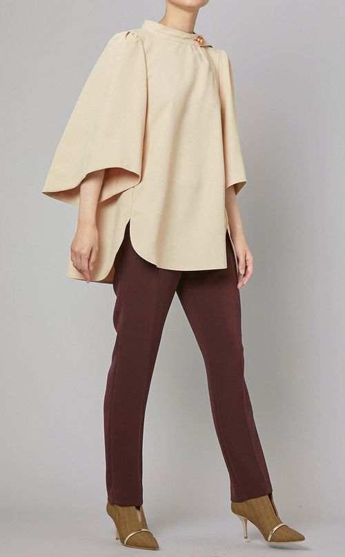 メタルボタンチュニックブラウス