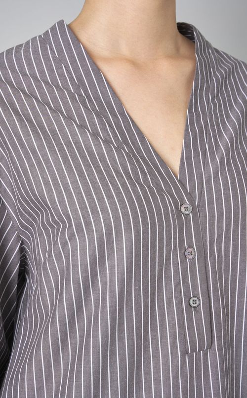 レースストライプロングワンピース