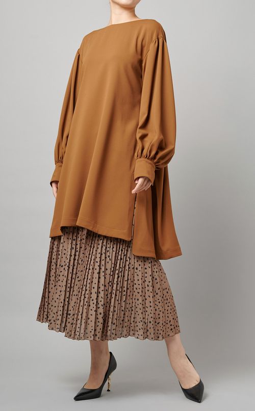 ドットプリーツスカート