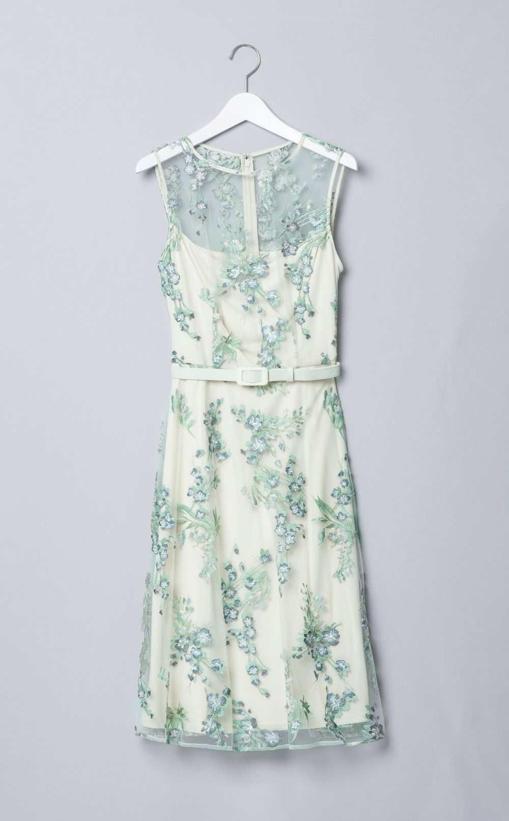 ベルト付刺繍ワンピース