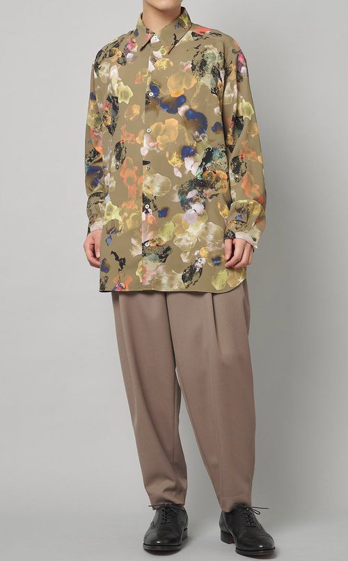 ウールツイルテーパードパンツ