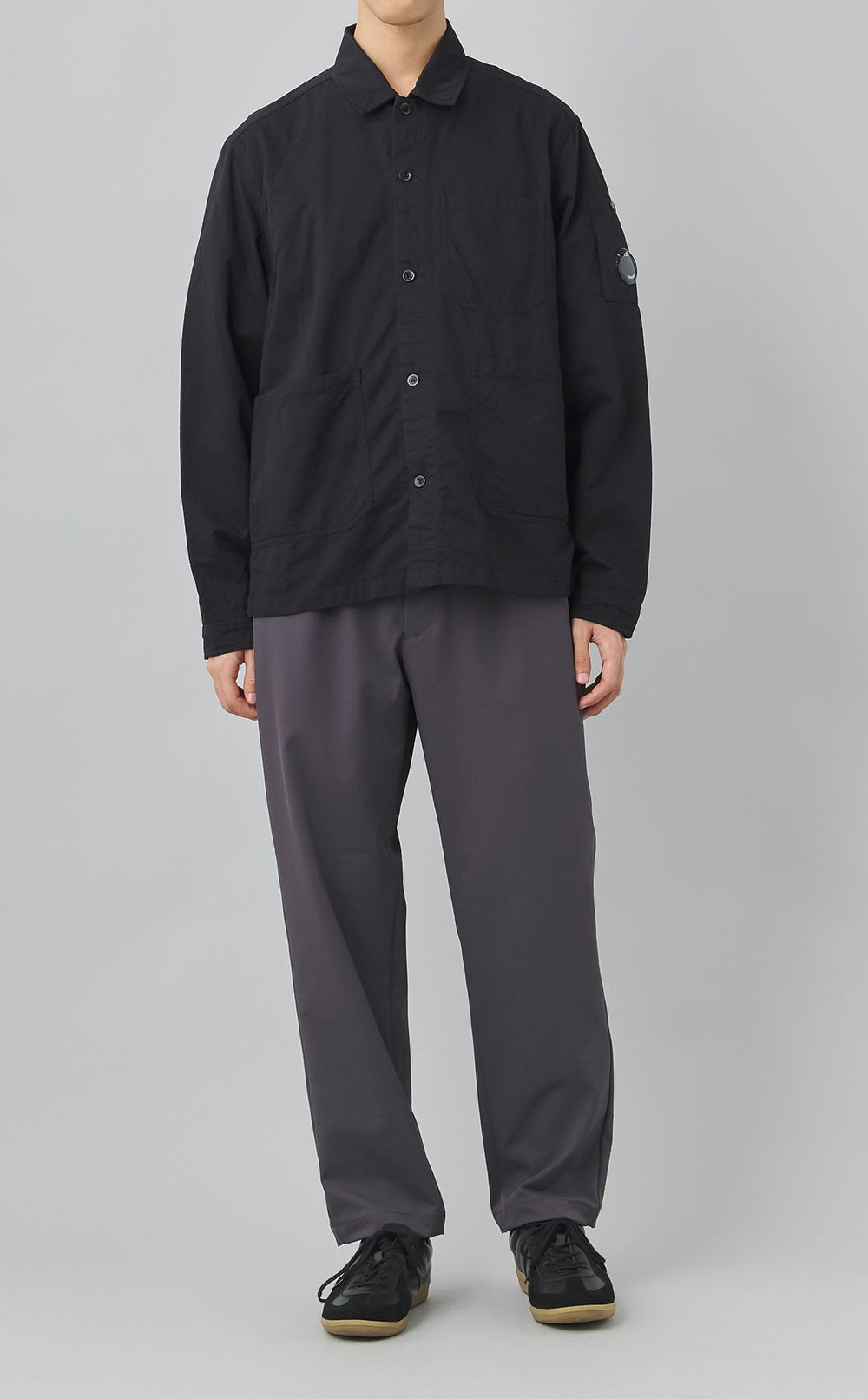 フラットナイロンシャツブルゾン