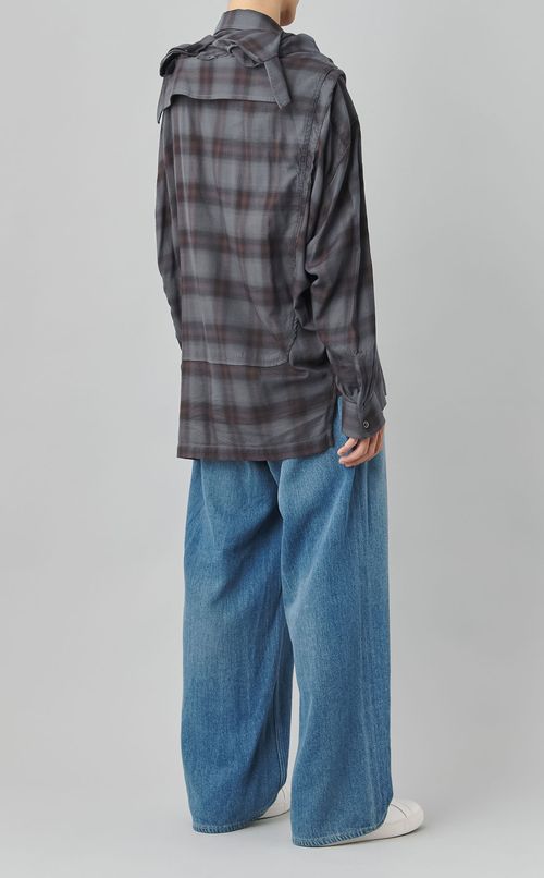 ショールレイヤードシャツ