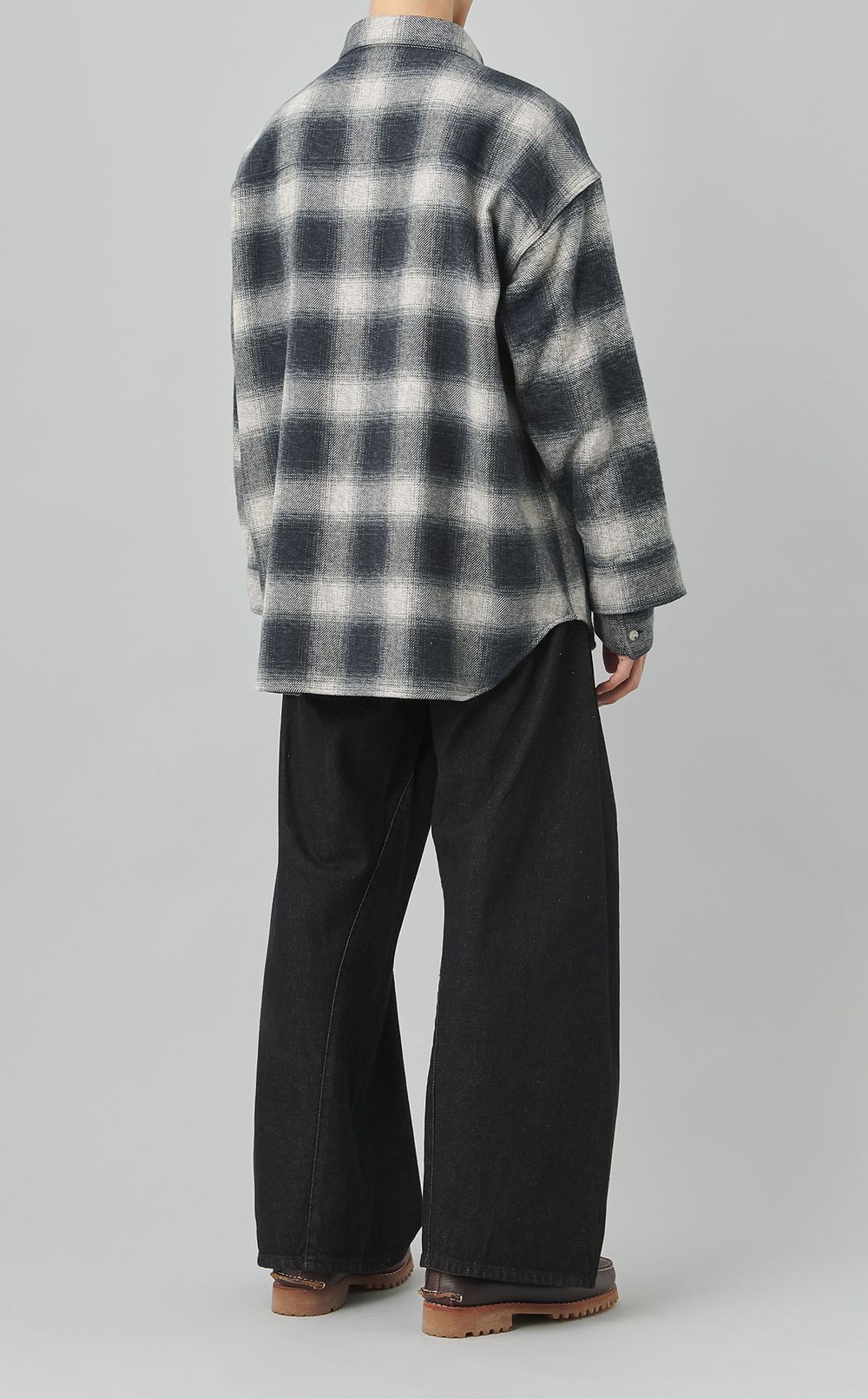 チェックダブルスリーブシャツ