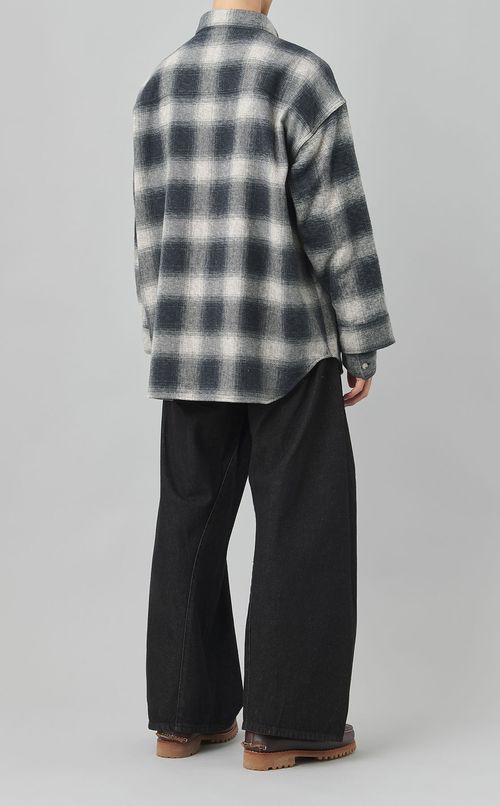 チェックダブルスリーブシャツ