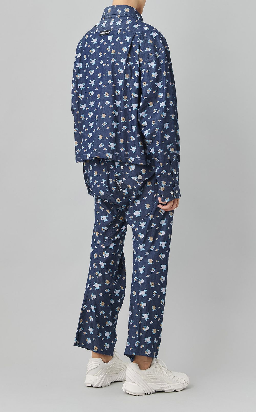 フラワープリントデニム