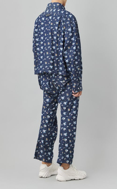 フラワープリントデニム