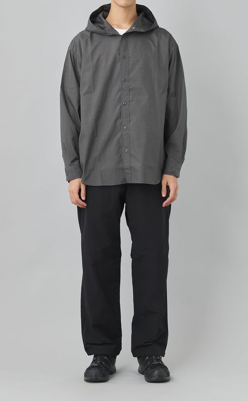 グラフチェックマウンテンフードシャツ