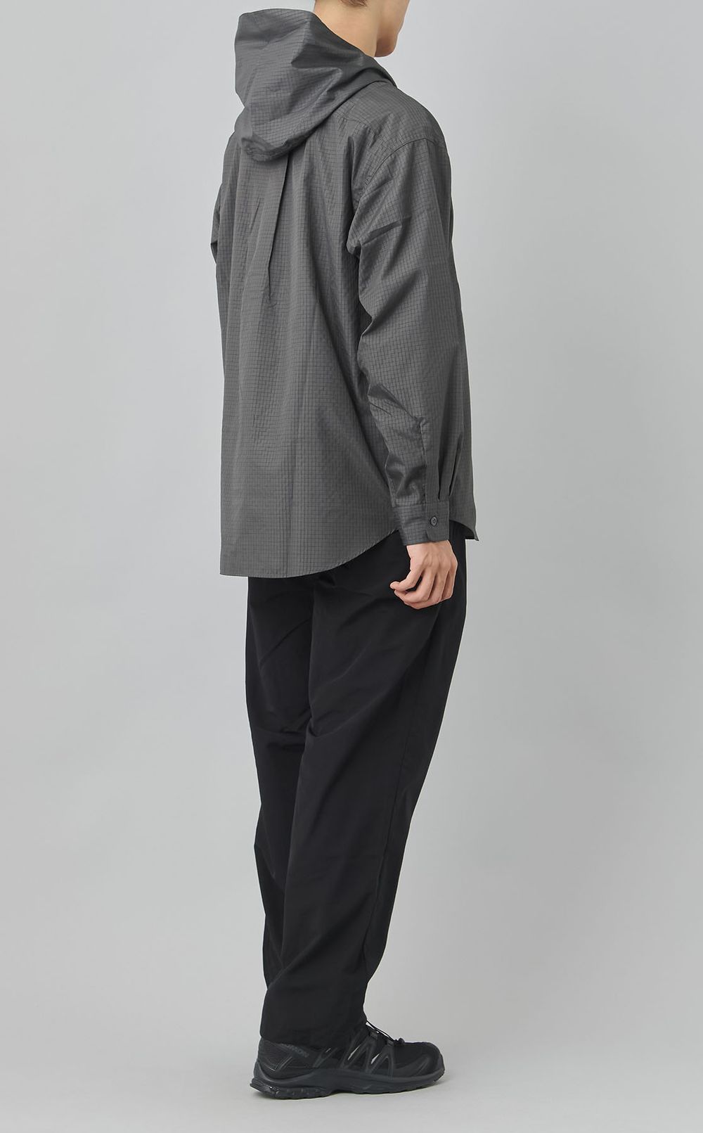 グラフチェックマウンテンフードシャツ