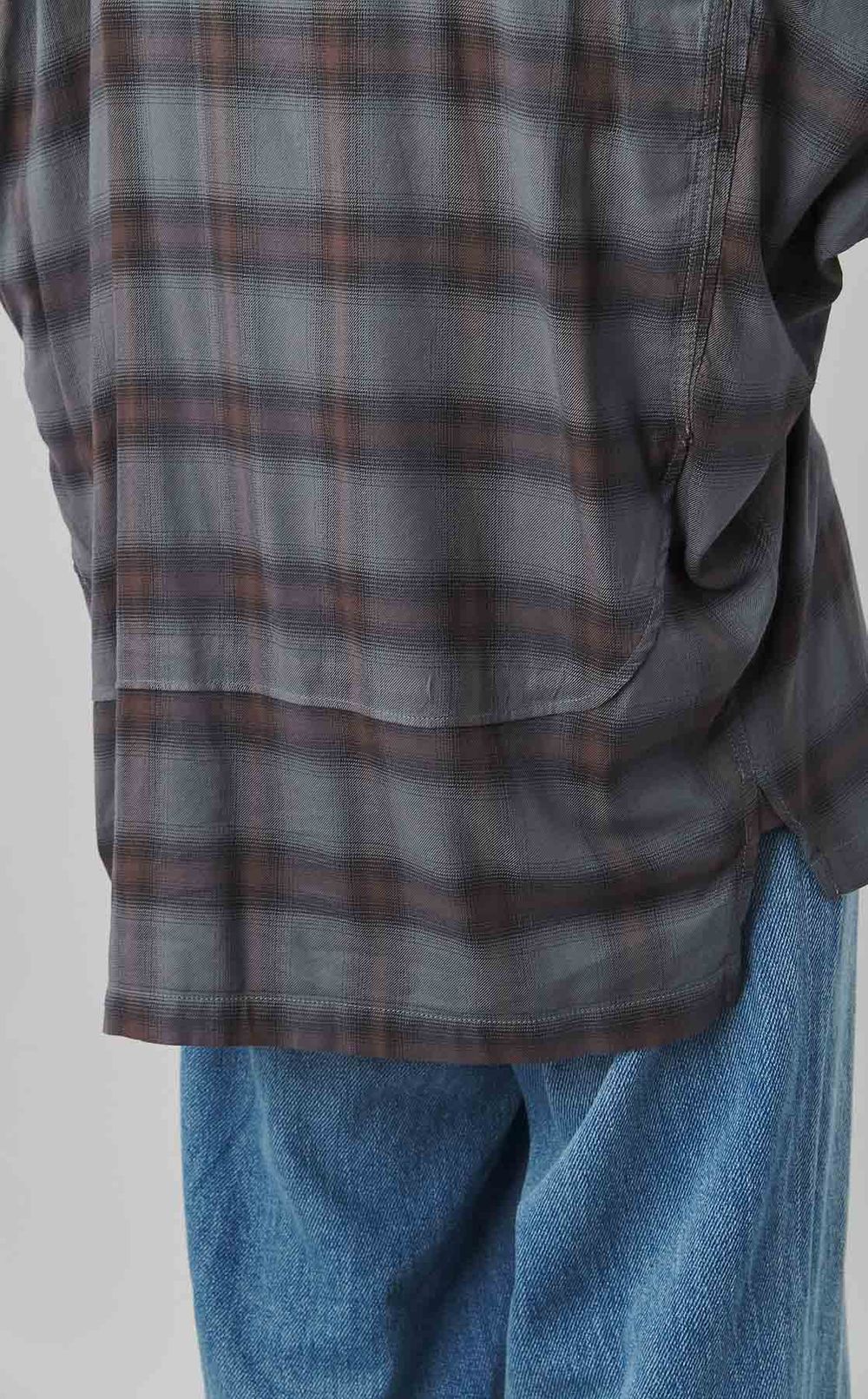 ショールレイヤードシャツ