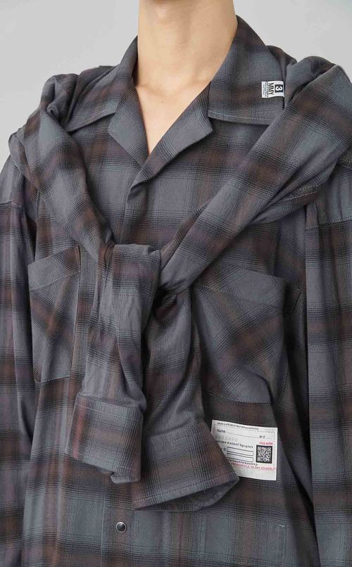 ショールレイヤードシャツ