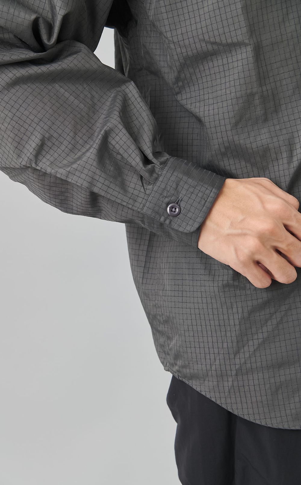 グラフチェックマウンテンフードシャツ