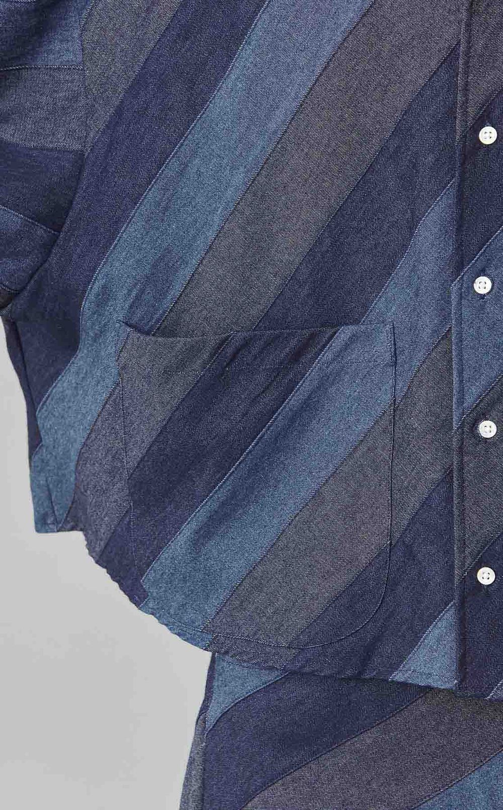 アーティザンパッチワークデニムシャツ