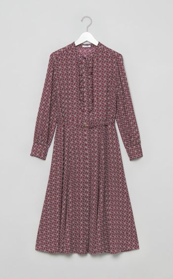 メダリオンプリントシャツワンピース