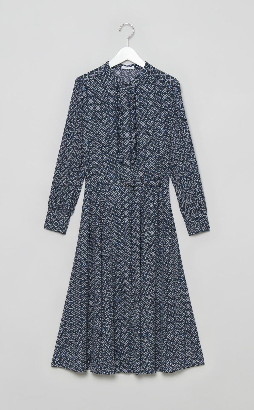 メダリオンプリントシャツワンピース