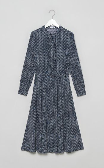 メダリオンプリントシャツワンピース