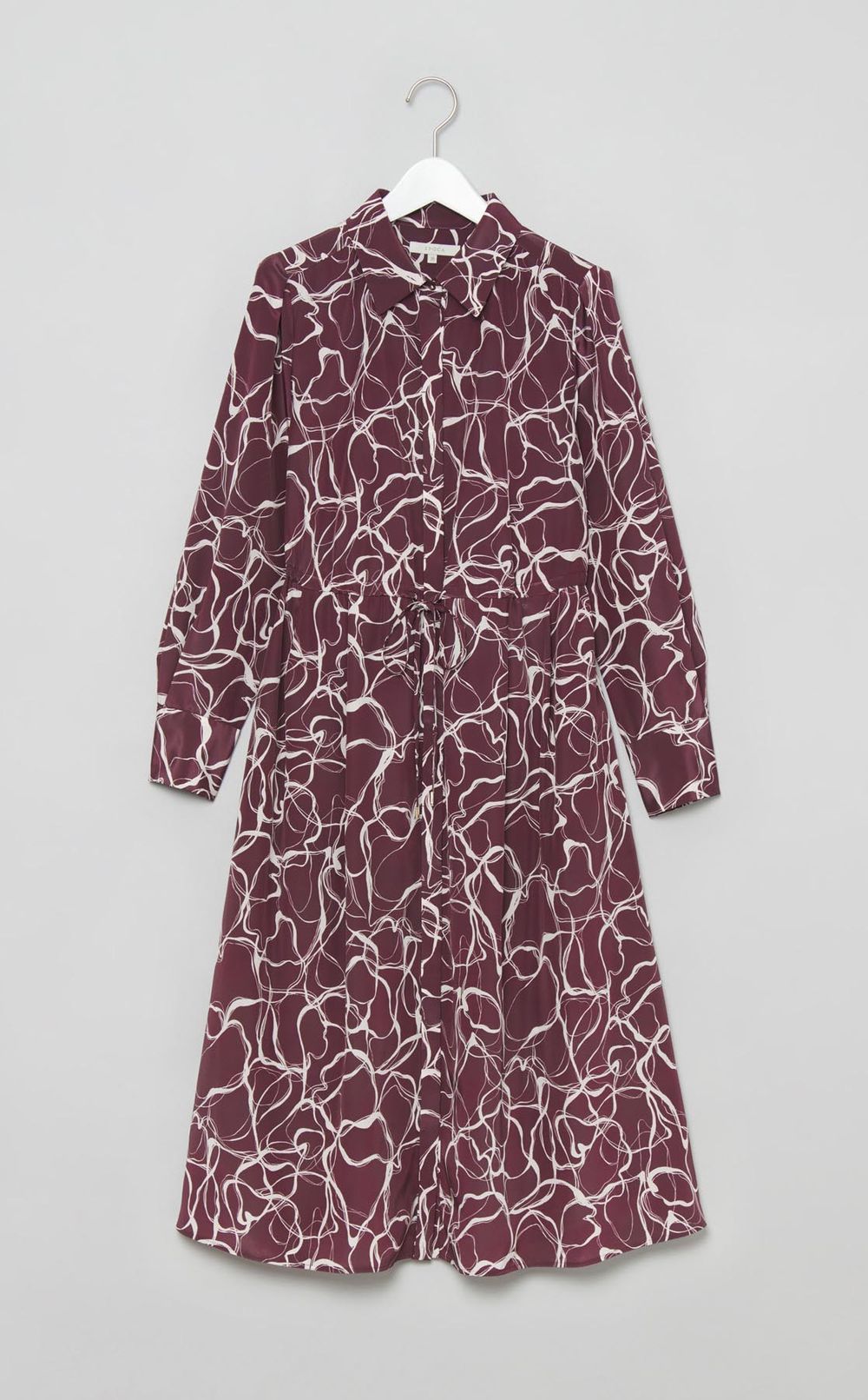マーブルプリントシャツワンピース