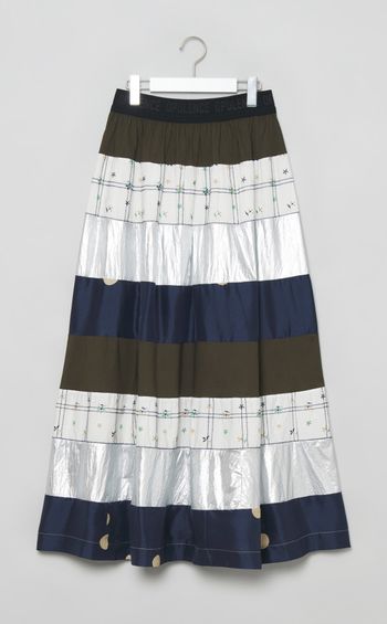 【reADdress】ボーダーパッチワークスカート