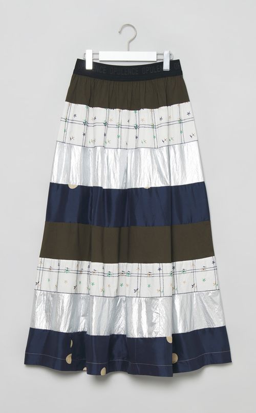 【reADdress】ボーダーパッチワークスカート