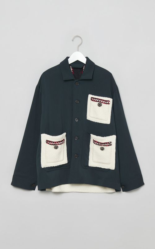 【reADdress】ツイードポケットシャツ