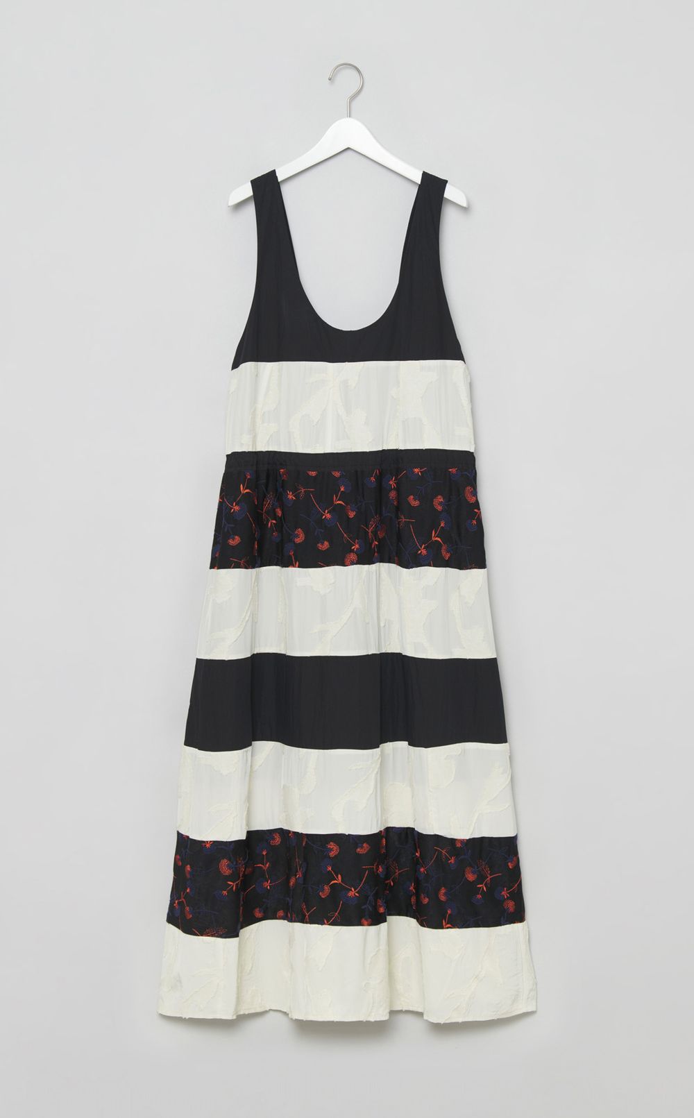 【reADdress】ノットストラップパッチワークワンピース