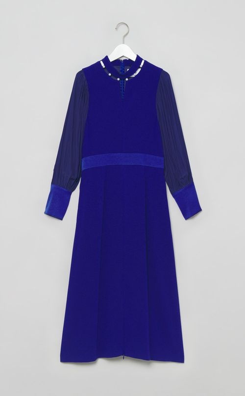 2wayネックパール付ドレス