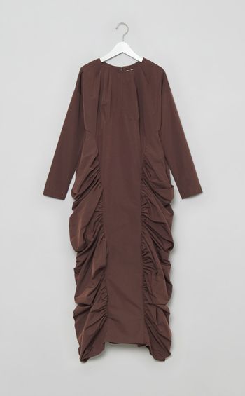 ギャザードレープピーチスキンドレス