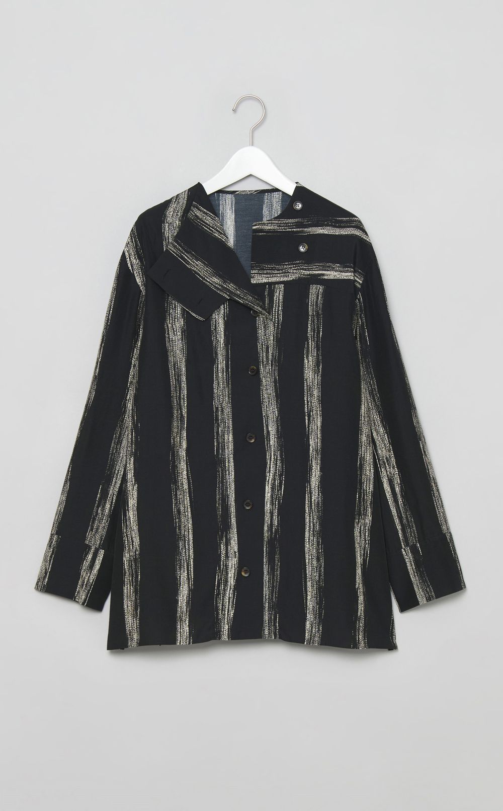 ステッチストライププリントブラウス