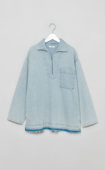 デニムオーバースキッパーシャツ