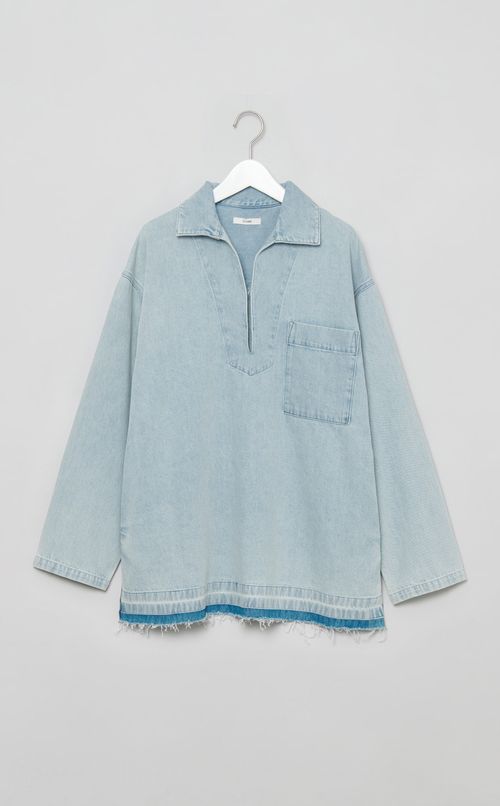 デニムオーバースキッパーシャツ