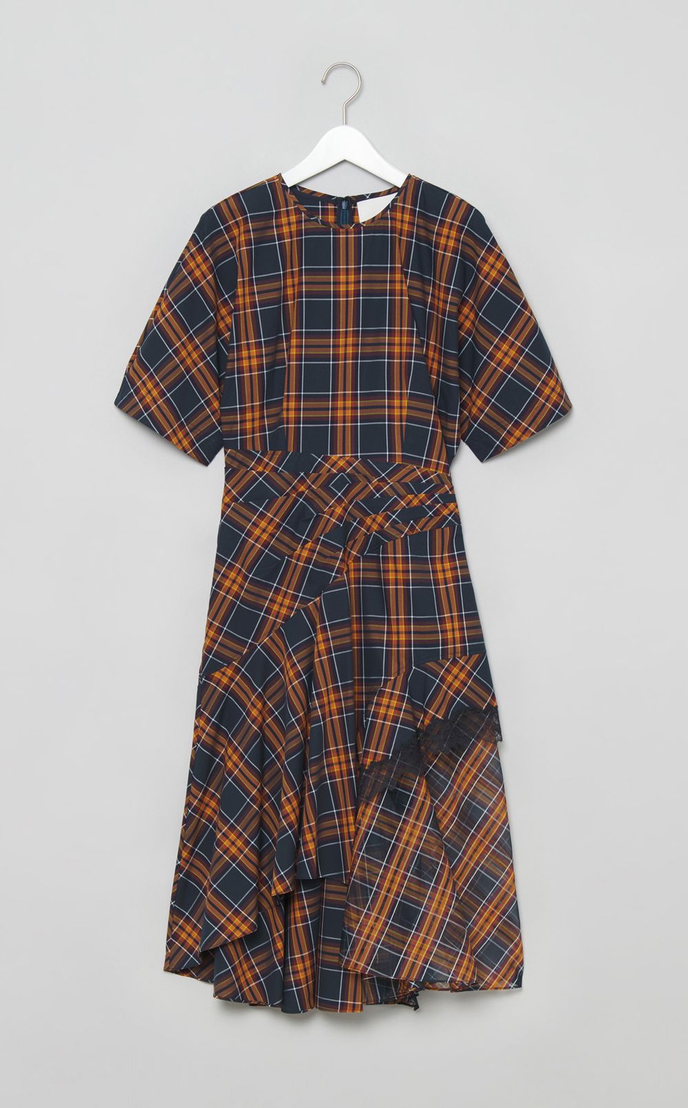 オーガンジーコンビドレープワンピース