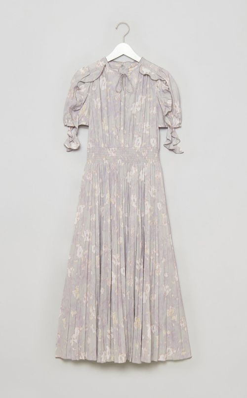 ブラードフラワープリントワンピース