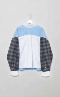 バッグボウタイプリントミックスシャツ