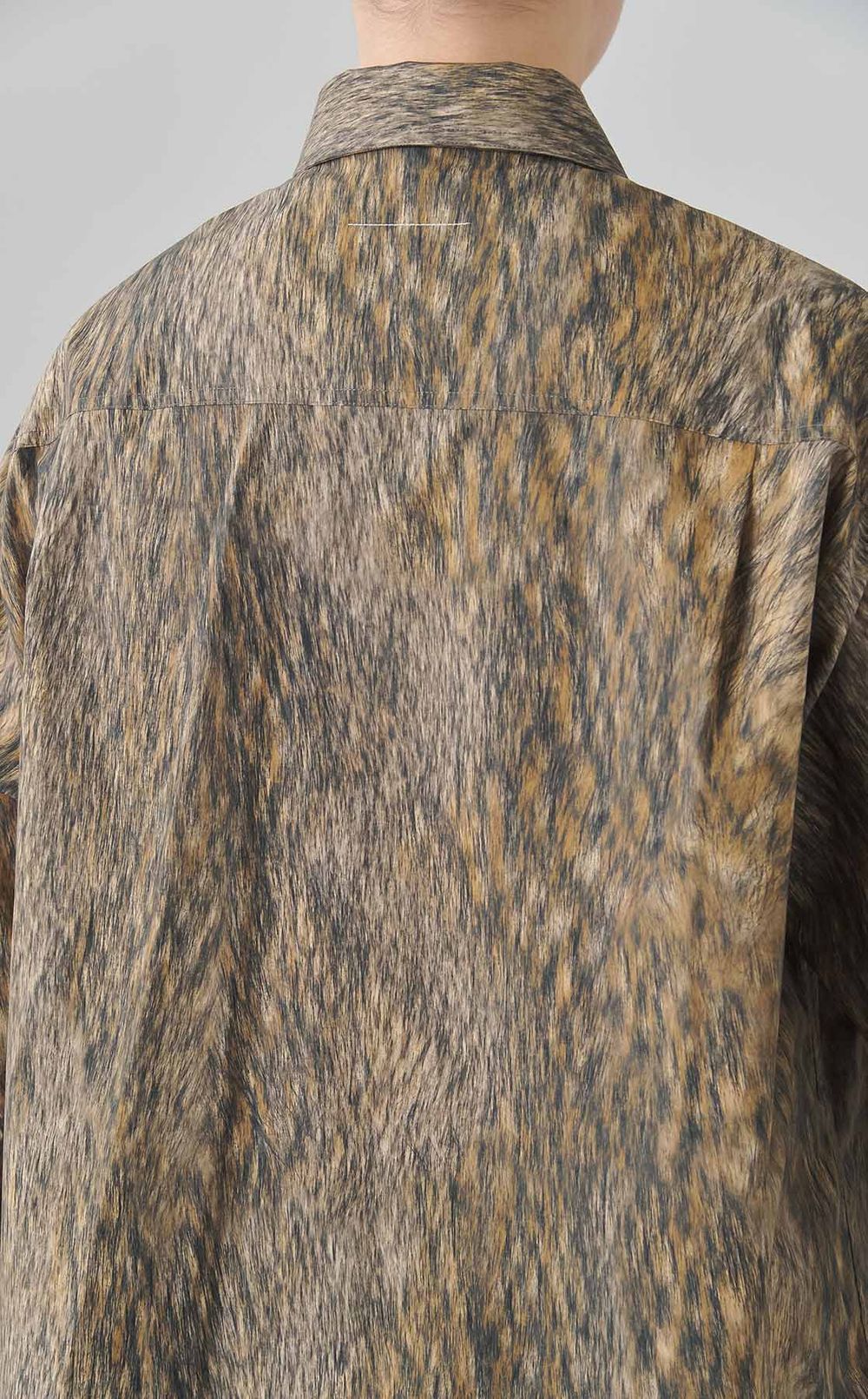 コットンプリントロングスリーブシャツ