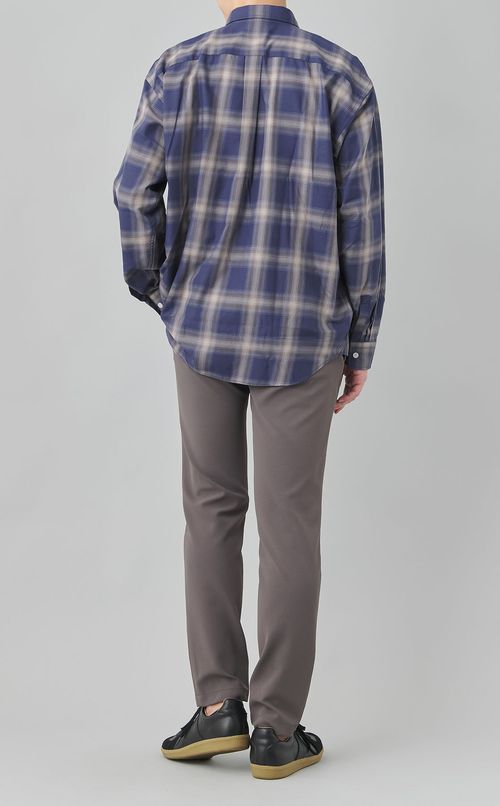 オンブレチェックオーバーサイズシャツ