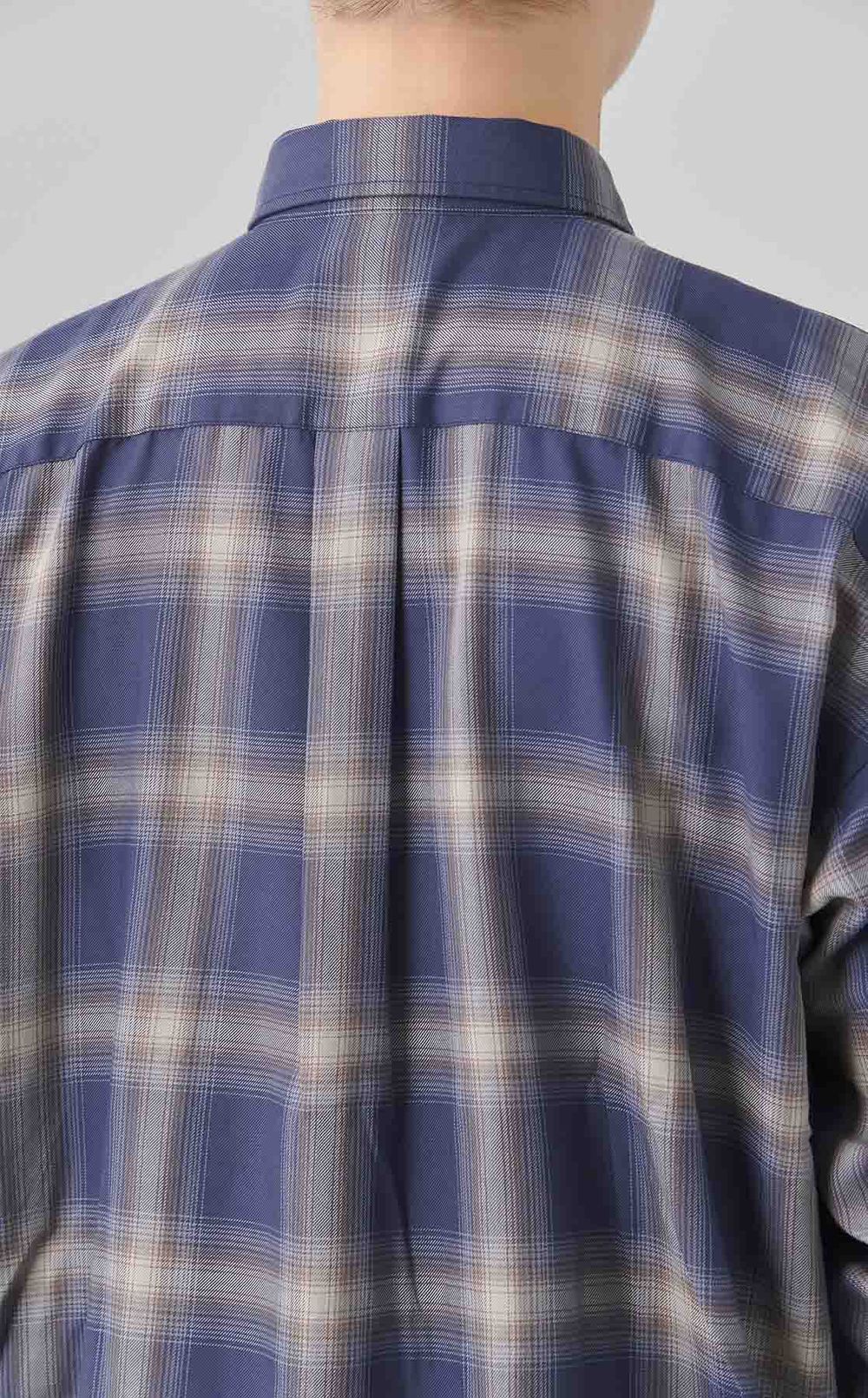 オンブレチェックオーバーサイズシャツ