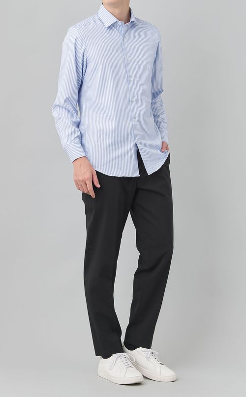 トロッターセミワイドストライプシャツ