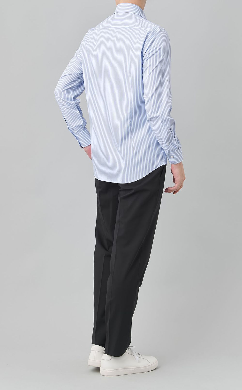 トロッターセミワイドストライプシャツ