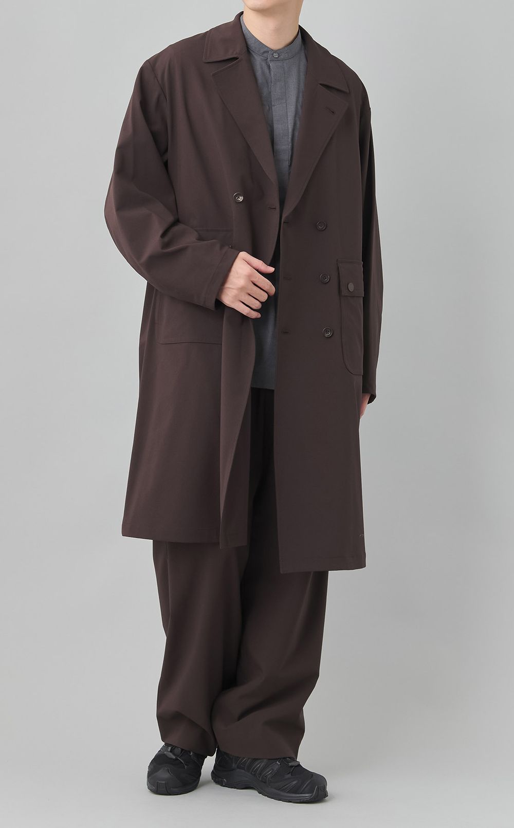 ワイドガゼットスタンドカラーシャツ