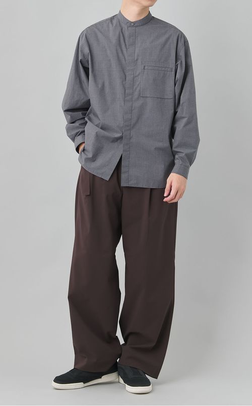 ワイドガゼットスタンドカラーシャツ