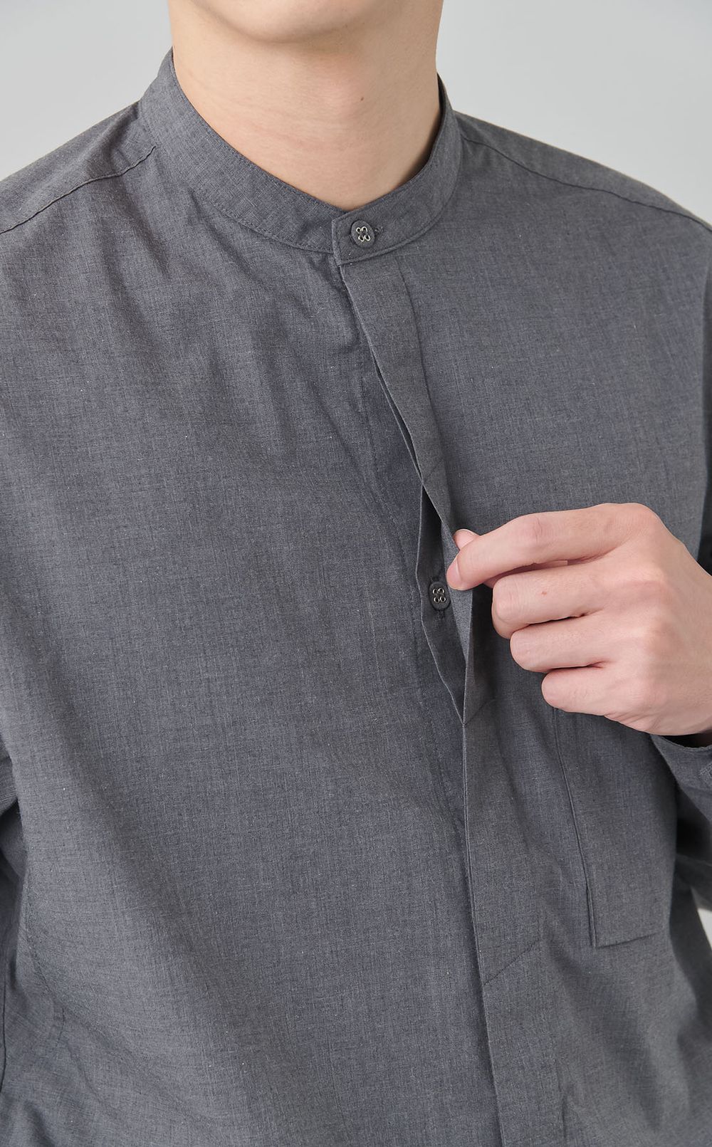 ワイドガゼットスタンドカラーシャツ