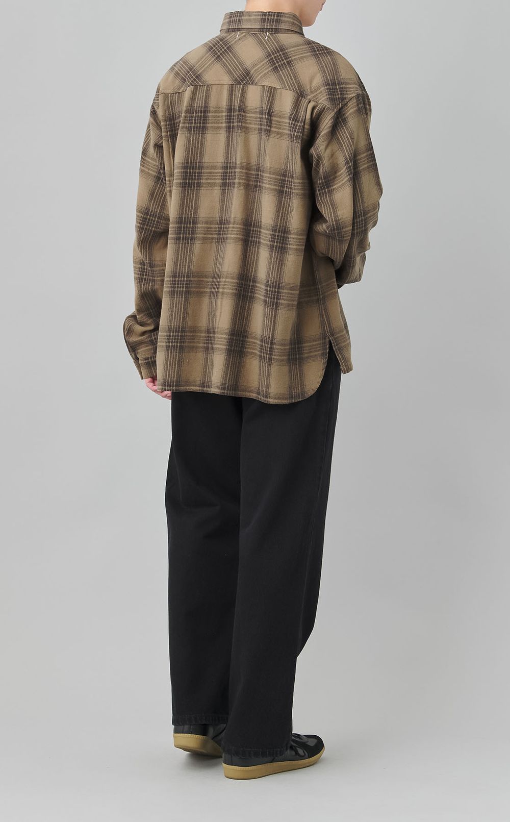 コットンネルチェックワークシャツ