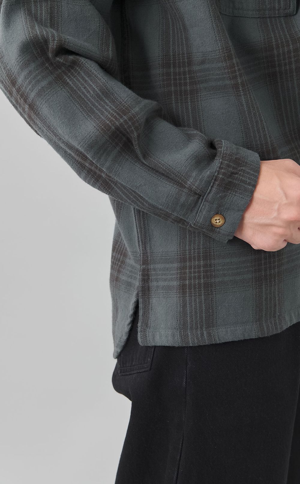 コットンネルチェックワークシャツ