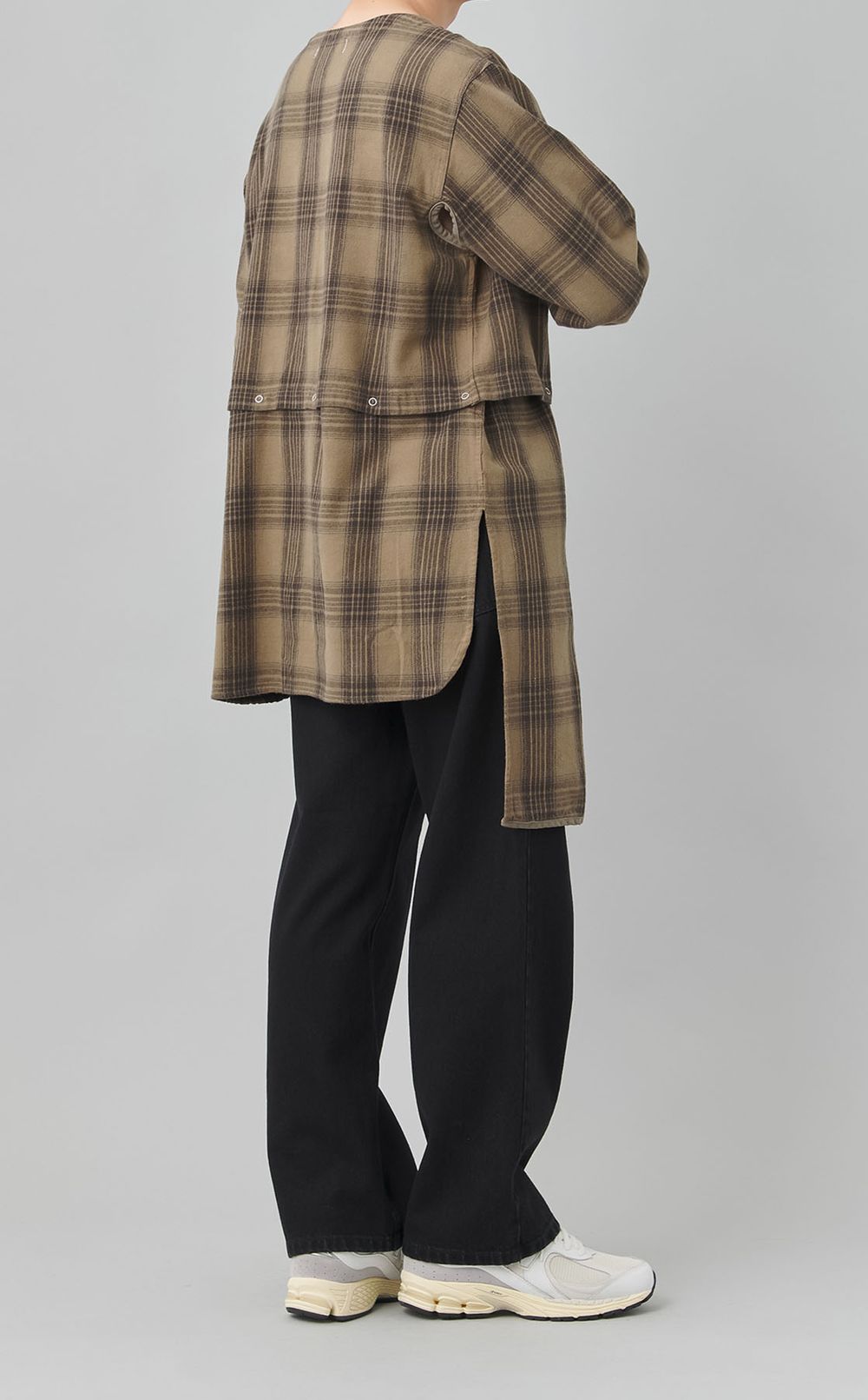 コットンネルチェックプルオーバー