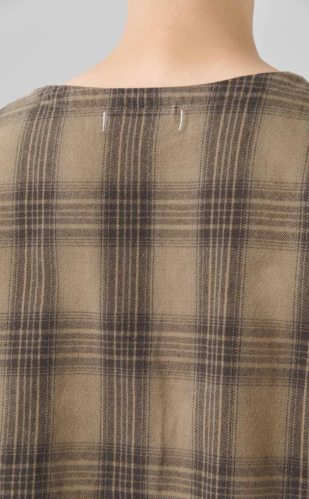 コットンネルチェックプルオーバー