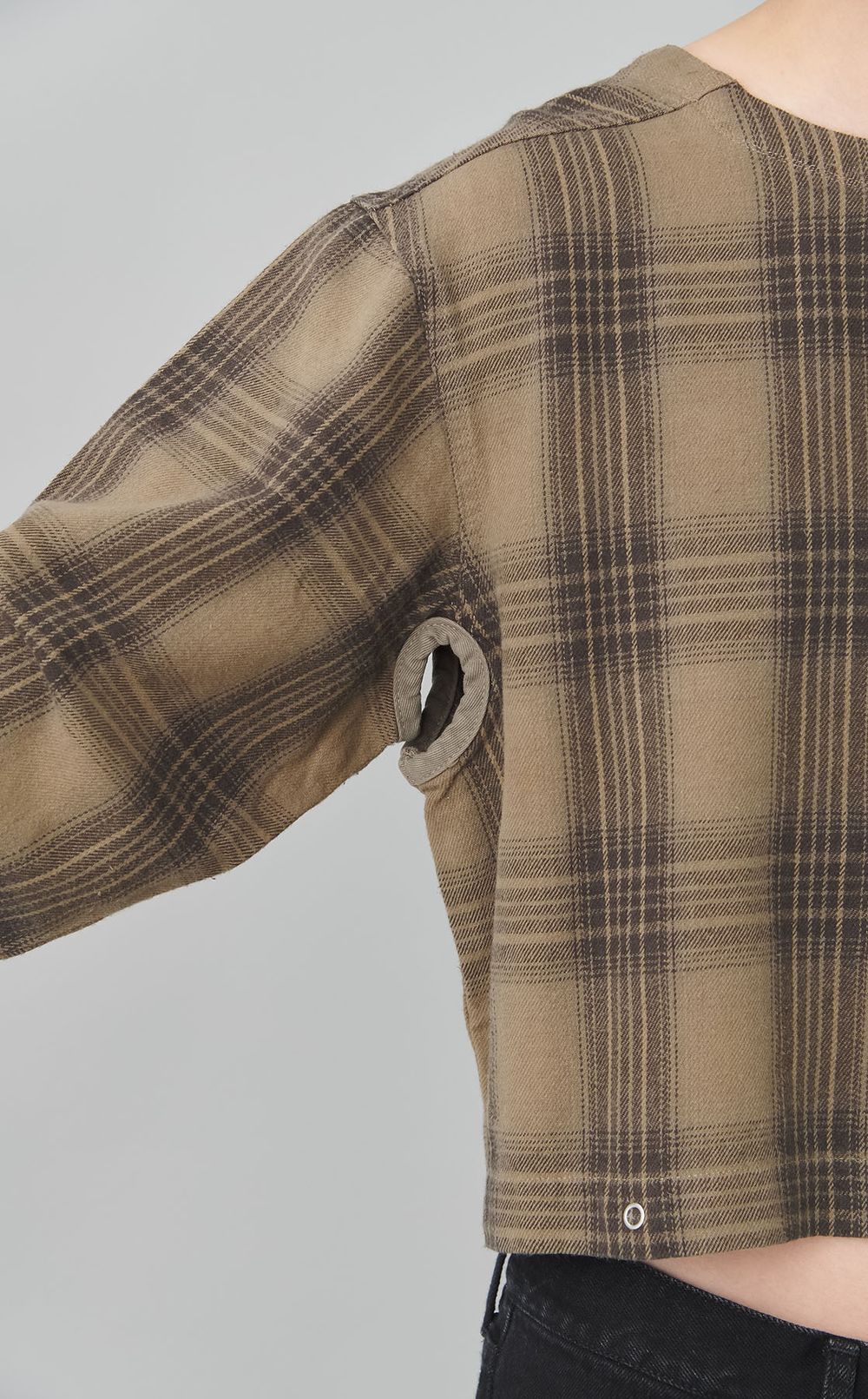 コットンネルチェックプルオーバー